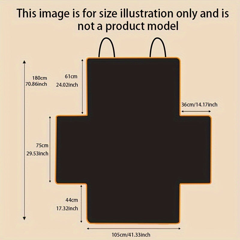 Heavy-Duty Boot Liner Mat - Black / 180x105cm