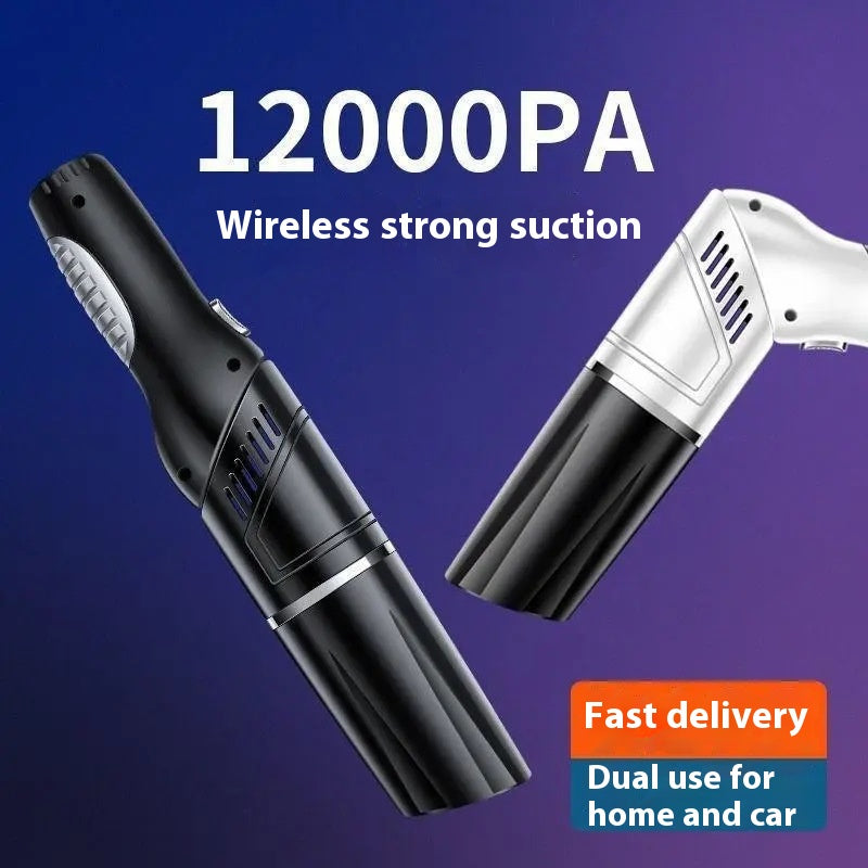 Cordless Handheld Car Vacuum - 12v Wired Style 9000Pa Black