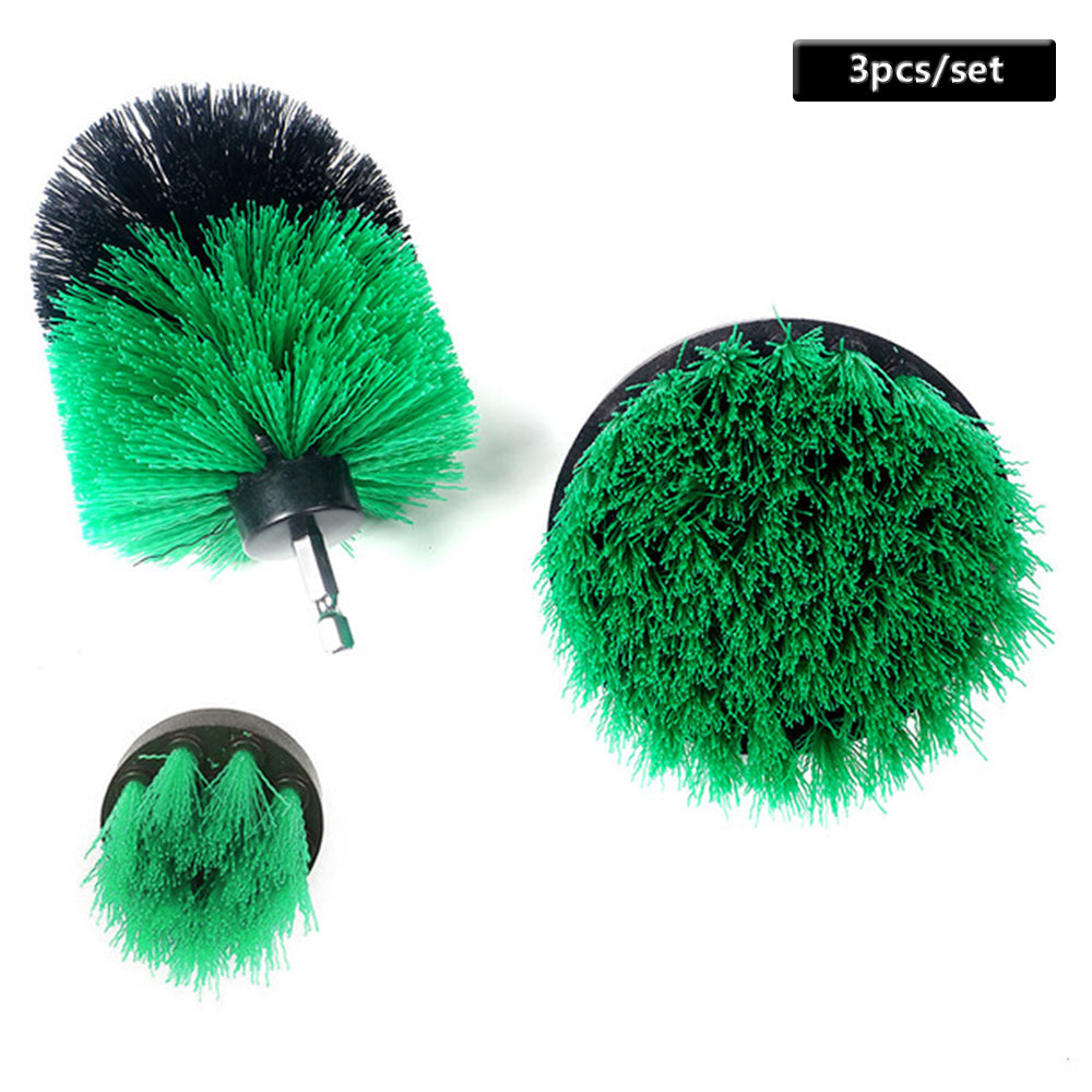Drill Brush Attachment - Green / 3PCS