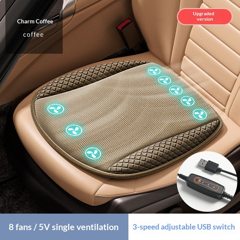 Ventilated Cooling Seat Cushion - Chic Brown / 8 fans